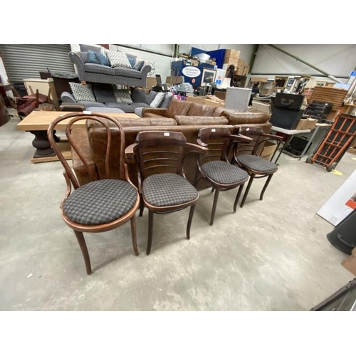 77 - 3 Bentwood chairs 40W and 1 other