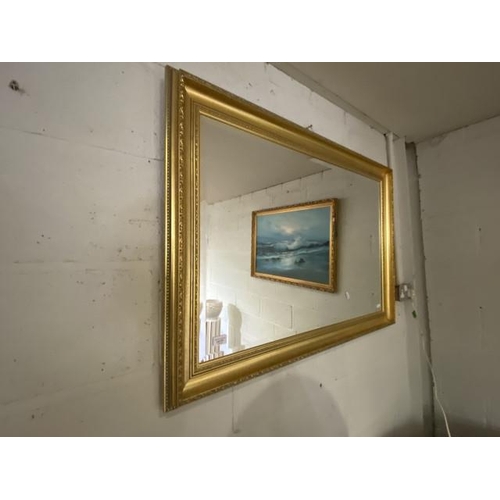 127 - Gilt framed bevel edged mirror 75x106cm