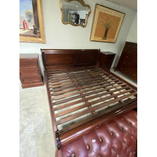 148 - 6ft 8’ Barker & Stonehouse sleigh bed with side rails and lats