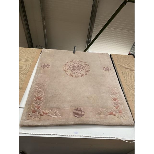 159 - Oriental pink ground rug 187 x 124cm