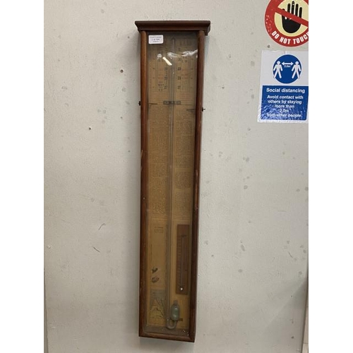 164 - Cased vintage Fitzroy barometer (as found) 90H 20W