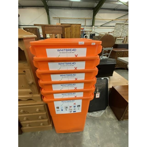 174 - 12 orange recycling bins