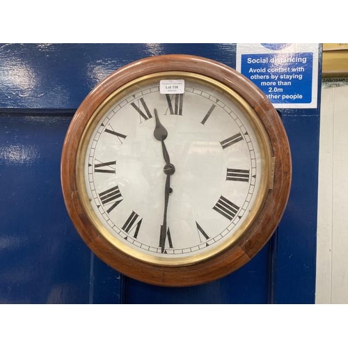 196 - Late 19th century wall clock (no key or pendulum)