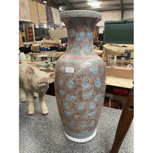 224 - Tall Chinese floor vase (63cm tall)