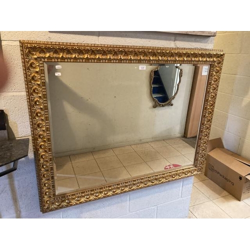 246 - Gilt framed bevel edged mirror 93x118cm