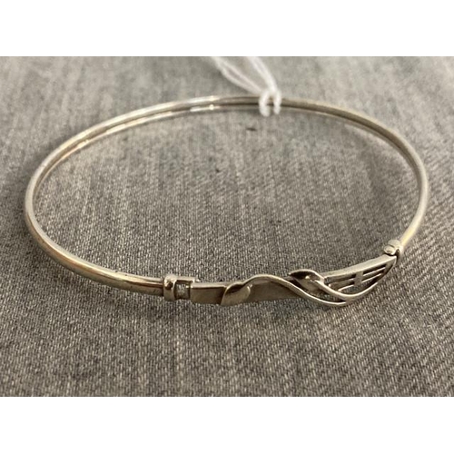 296 - Rennie Mackintosh 925 silver hoop bangle