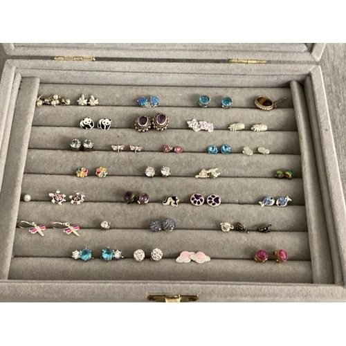 301 - Box of various 925 silver earrings