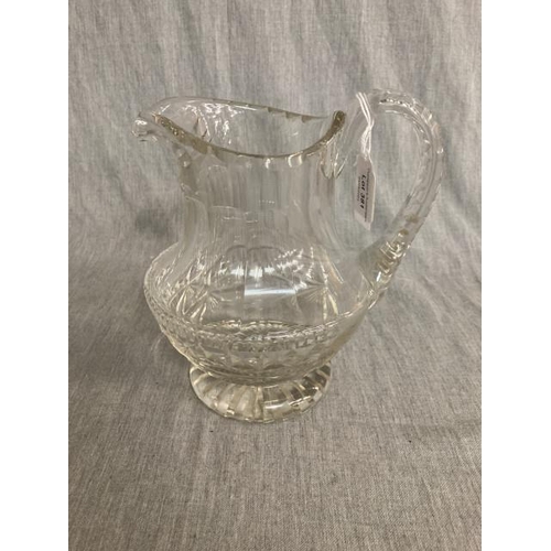 381 - Victorian lead crystal cut glass jug