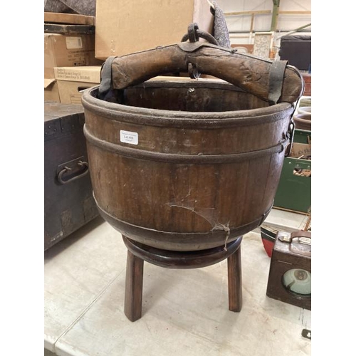 455 - Wooden well bucket 75Hx49Diam