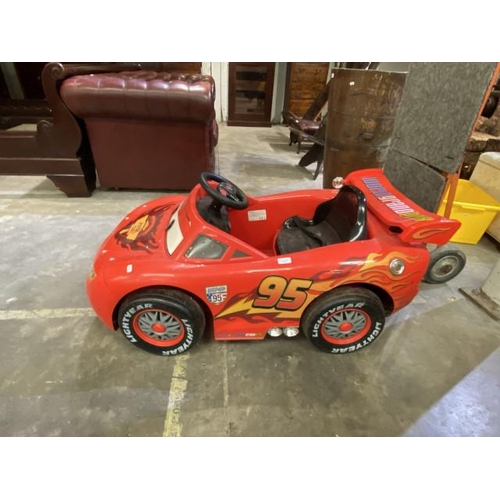 75 - Lightening McQueen child’s battery operated car (no charger, sold as seen)