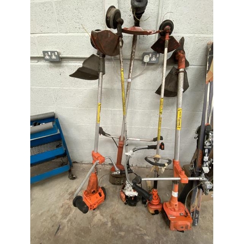 85 - Husqvarna 66, Dolmar MS4000, Stihl FS81, Husqvarna 165R & Stihl F565AVR petrol strimmers (all as fou... 