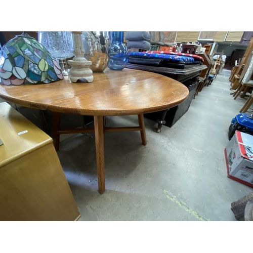 88 - Pine drop leaf table 72H 113W 122D