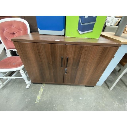 139 - 2 door office cabinet 73H 106W 50D with 2 keys