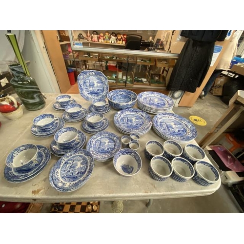 452 - 46 pieces of Copeland Spode Italian blue & white china & 6 pieces of Spode Blue Italian ramakins (3 ... 