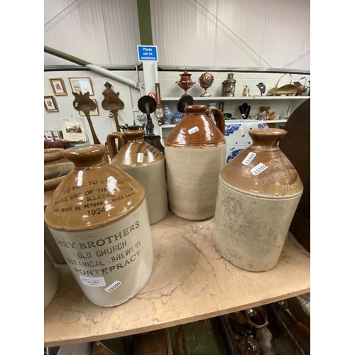 474 - 4 salt glazed stone ware jugs