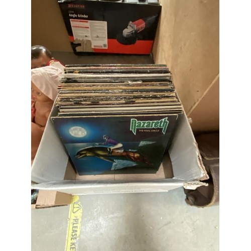 493 - Box of approx. 65 heavy metal/ rock 'n' roll LP's inc. Nazareth, Van Halen , Strapps, TNT, W.A.S.P e... 