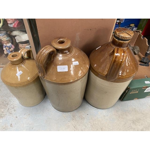 500 - 3 stoneware bottles