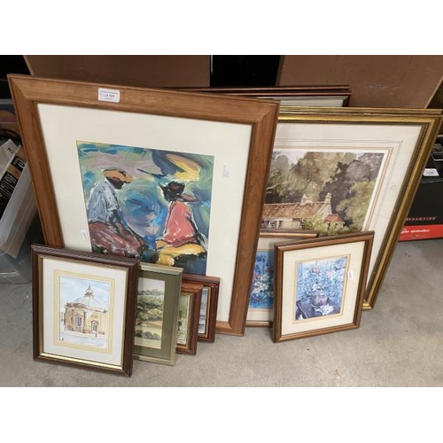 505 - Assorted framed prints including artists Sturgeon , Judy Boyes, M Richardson etc