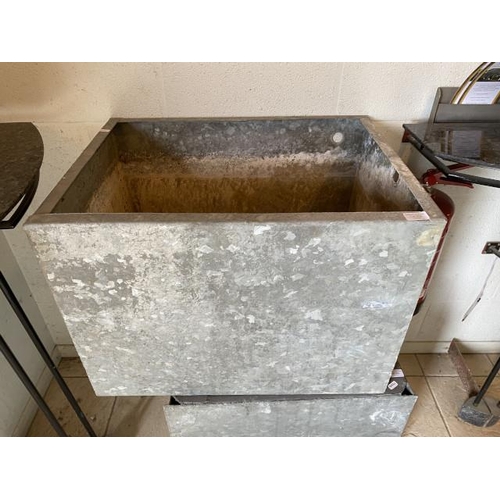 552 - Galvanised planter 69W 50D 50H