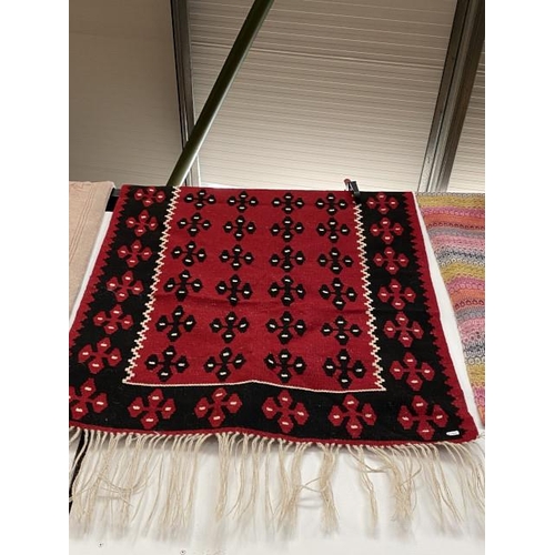 74 - Red and black Afghan rug 195 x 100cm