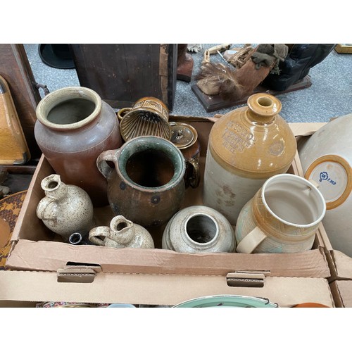 536 - 8 boxes of assorted collectables incl. Mason's Ironstone, Spode display plates, oriental ware, Carlt... 