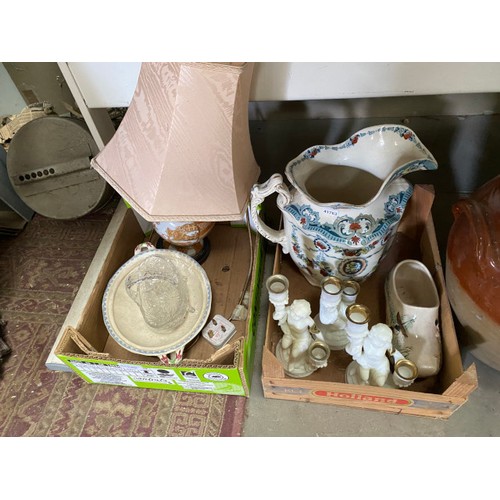 549 - Quantity of assorted collectables incl, treen, tea wares, Lustre ware, Mason's, cutlery, stoneware e... 