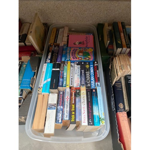 512 - 7 boxes of books including Roy Hattersley, Tim Weaver, David Baldacci, box including John Rocha for ... 