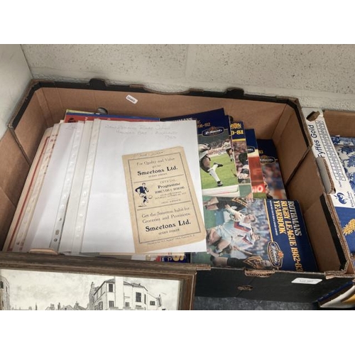 357 - Box of rugby memorabilia inc. year books, photos, programmes inc. Leeds V Wigan 1937-8, Hunslet V De... 