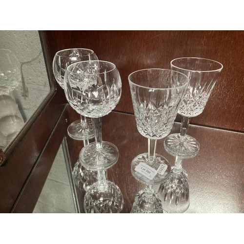 390 - Waterford “Lismore” - 2 claret goblets and 2 hock glasses