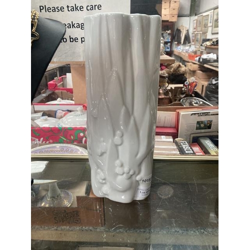 416 - Meissen white vase (29cm H)