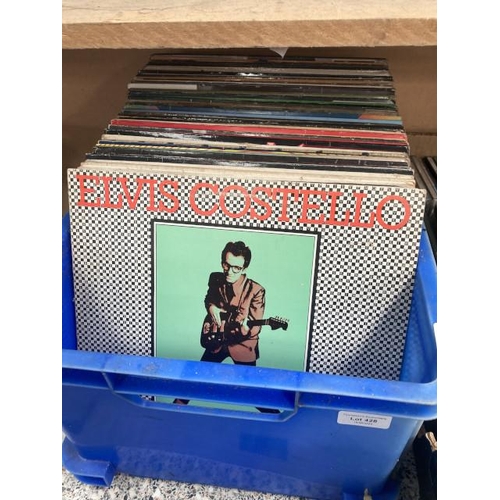 428 - Box of LP's inc. Elvis Costello, Tom Jones, Kenny Rodgers etc.