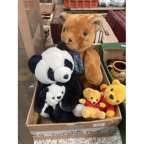 430 - 4 teddy bears inc. jointed, Winnie The Pooh etc.