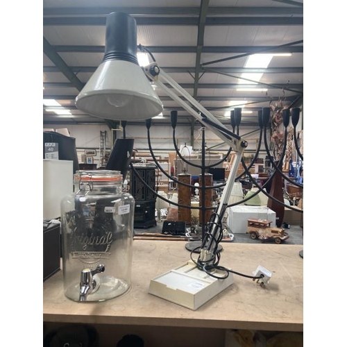 445 - Micromark white angle poise desk lamp