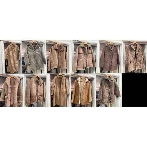 479 - 11 sheepskin coats and jackets including Topstyle, Bailey's, Wallace Saks (various sizes)