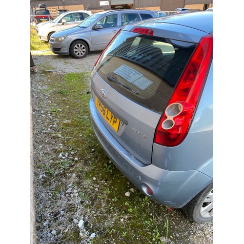 516 - YK56 LYP, Ford Fiesta Style Climate 1.4, 5 door hatchback in blue, MOT until 15/09/23, 2 keys - 70,1... 