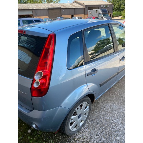 516 - YK56 LYP, Ford Fiesta Style Climate 1.4, 5 door hatchback in blue, MOT until 15/09/23, 2 keys - 70,1... 