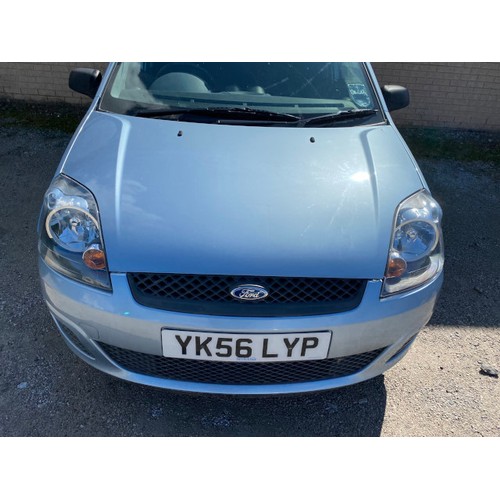 516 - YK56 LYP, Ford Fiesta Style Climate 1.4, 5 door hatchback in blue, MOT until 15/09/23, 2 keys - 70,1... 