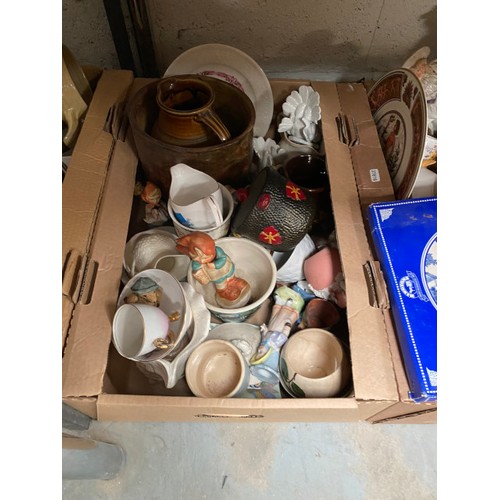 448 - 8 boxes of ceramics inc. Denby, Spode, Royal Albert, Adams, Noritake, Portmeirion etc. (some pieces ... 