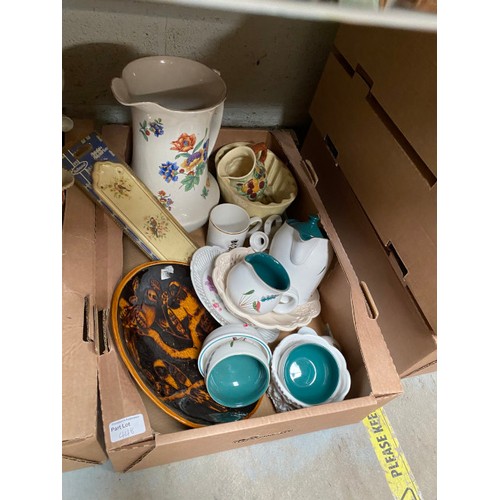 448 - 8 boxes of ceramics inc. Denby, Spode, Royal Albert, Adams, Noritake, Portmeirion etc. (some pieces ... 