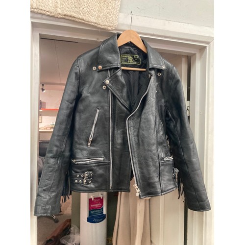 478 - Assorted leather bikers jackets etc (in various sizes)