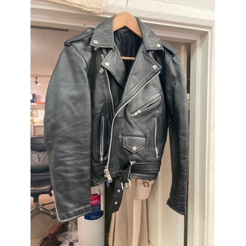 478 - Assorted leather bikers jackets etc (in various sizes)