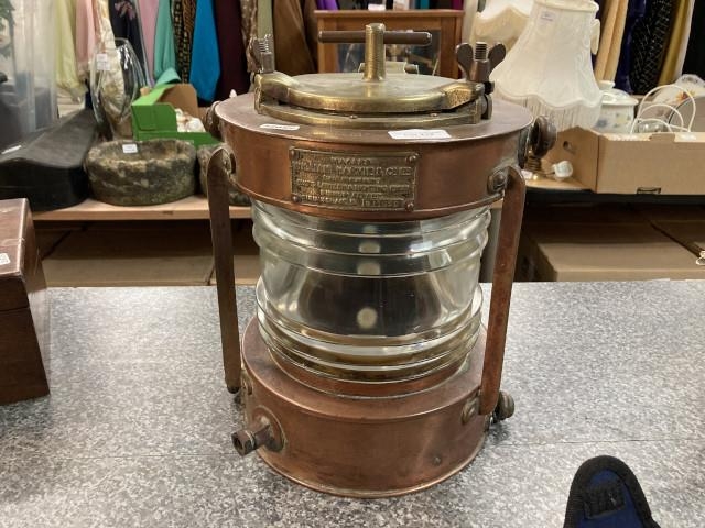 Copper ship's lantern by William Harvie & Co. Ltd Birmingham, No