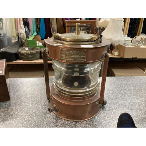 Copper ship's lantern by William Harvie & Co. Ltd Birmingham
