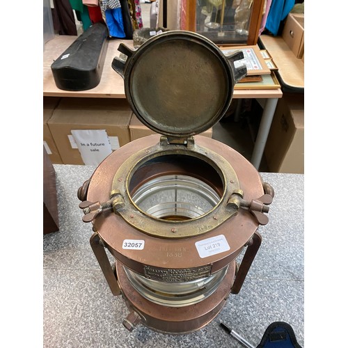 Copper ship's lantern by William Harvie & Co. Ltd Birmingham