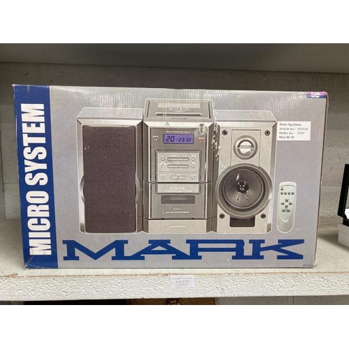 372 - Boxed MARK microsystem mini HIFI