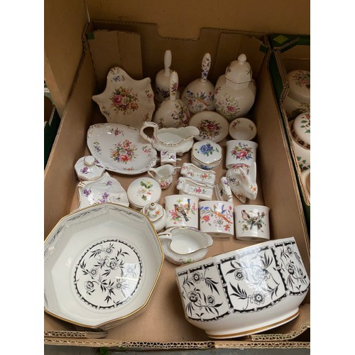 413 - 13 ginger jars & a box of Hammersley china