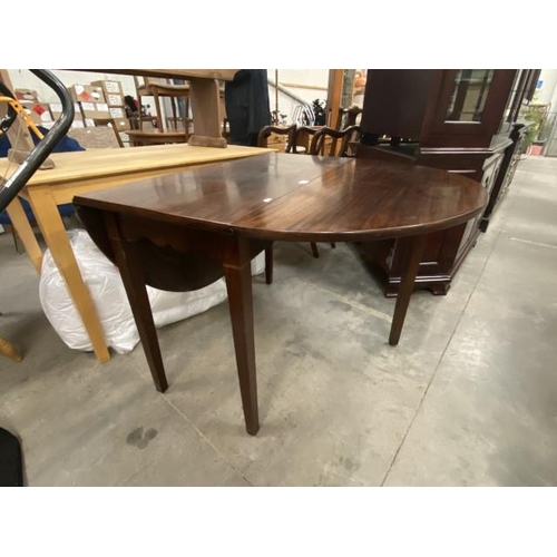 55 - Victorian mahogany drop leaf table 74H 100W 45D