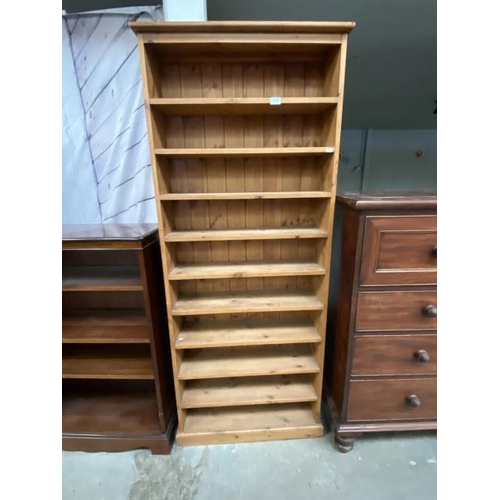 118 - Pine bookcase 183H 76W 23D