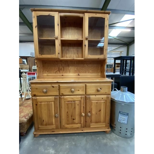 130 - Pine kitchen dresser 184H 117W 43D