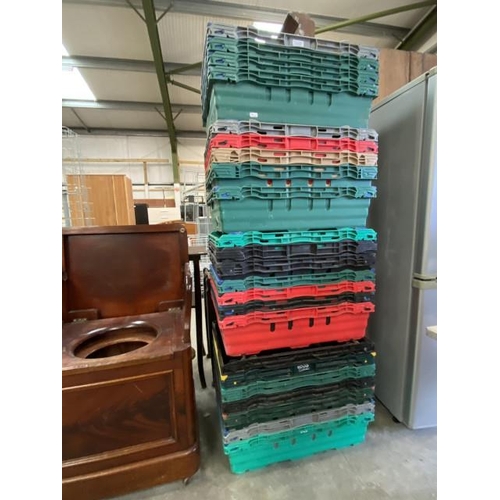 133 - 23 stacking crates 15H 60W 40D